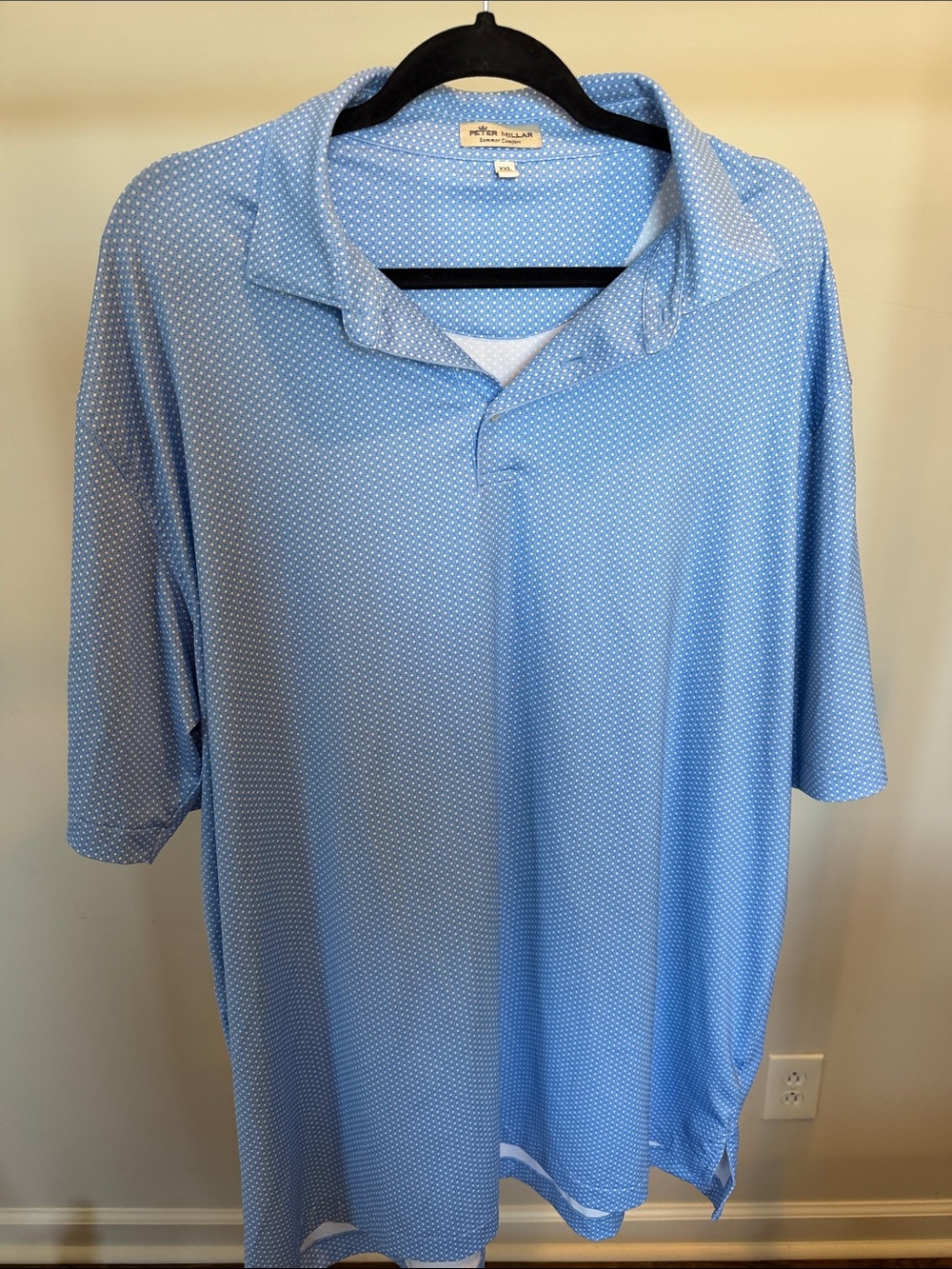 Peter Millar Light Blue Microdot Polo - the Golf Club Amelia Island